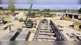 Engineers install bridge for residents affected by DANA floods in Spain