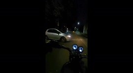 Motorcyclist gets petty revenge on car in London, UK