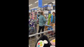 Woman Brings Her Pet Kangaroo to Walmart