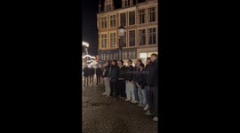 Bicycle fall captured in Bruges video