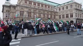Syrian Demo in Vienna Austria Dec 8th 2024 Outside The City Opera House
