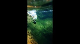 Pristine waters: Discover serene mountain by diving into transparency