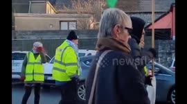 Ireland: Irish people in Ennis stand in support of the oppressed Palestinian people