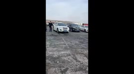 Money blown away by wind in Hunan, China