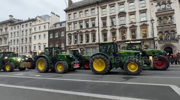 Farmers stage a tractor protest in Westminster, rallying against policies threatening British agriculture.