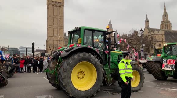 London: Farmers' Rally Gridlocks Westminster In Protest Against  Labour’s “Tractor Tax”
