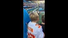 Chiefs Player Catches Boy Falling From Stands