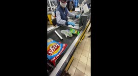 fast cashier at the store