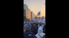 Crowds celebrate President Yoon Suk Yeol's impeachment in Seoul, South Korea