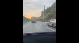 Dramatic sparks erupt as bus is dragged by tow truck in China