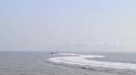 Ferry capsizes after collision with speedboat off Mumbai coast leaving 13 dead