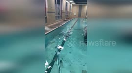 US: Car Crashes Through Wall, Lands in Fitness Center Pool in Redlands
