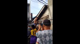 Schoolboy, 12, with arms skewered in spikes of fence rescued