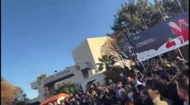 Syria: A demonstration right now in Damascus, Syria, calls for the establishment of a civil, non-religious state and women's inclusion in public life