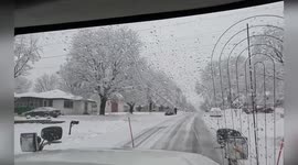 US: Snowfall Blankets South St. Paul As Plows Struggle To Keep Up
