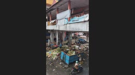 Garbage collection at Padang Market