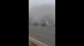 Dense fog reduces visibility below 50 meters in Delhi, India