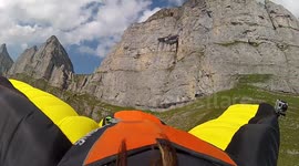 proximity wingsuit flying through the crack back camera