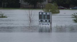 Baseball Field Underwater in Denver Flood Overland High School 