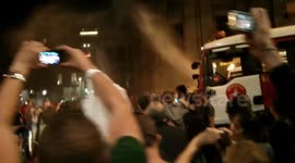 How to use a water canon! After Barcelona Correfoc - 22 Sep 2013