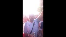 Tyson Fury calls Anthony Joshua a p**** while hanging out with England fans in Nice