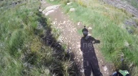 Mountain bike crash! Overhandle bars!