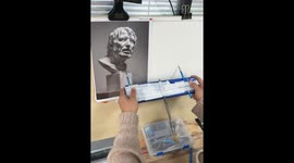 Dual drawing: Chinese student designs parallel pen to meet deadline