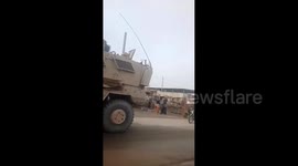 Syria: The footage shows several armoured vehicles belonging to the US government roaming the streets of the town of Al-Hawaij in the eastern countryside of Deir Ezzor