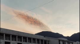 Nature's artwork: Spectacular painted clouds captured in China