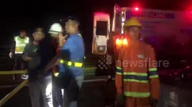 7 dead, 33 injured in three-vehicle collision in southern Malaysia