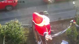 Police hunting real-life Grinch who stabbed and deflated giant inflatable Santa