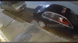 Play Video Bad Santa! Thieves in festive outfits caught on CCTV raiding phone shop