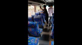 #2 - Leaking Air Conditioner soaks tourist bus passenger seats in Indonesia