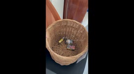 A man who is trying to give up smoking kept all his empty cigarette boxes from two years of smoking to try and shock himself!