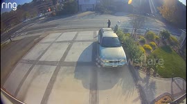 Car Slammed Across Street Sideways At Full Speed