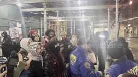 Demonstrators demand justice for Robert Brooks who was beaten to death by NYS corrections officers.