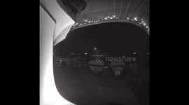 Front Door Security Camera Gets Perfect Meteor Shot