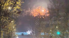 Fireworks for the arrival of the new year at Lido di Ostia, the 10th Municipality overlooking the sea of ​​Rome.
