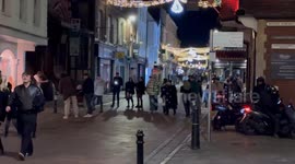 Canterbury high street on New Year’s Eve