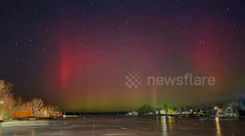 Stunning aurora captured shimmering over Maine
