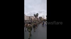 Syria: March of the fighters of the Department of Military Action in the Maliki quarter of the capital Damascus
