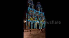 France: Hundreds of people come to see this church, which is illuminated with special lights during special ceremonies