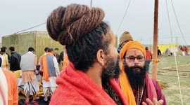 India: Sadhus of Shri Mahakal sena take part in Dharm Dhwaja Pujan