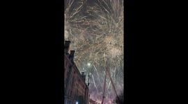 To new beginnings of 2025, massive firework display in London UK