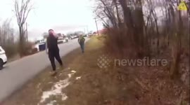 US: Dramatic Rescue Captured After Car Flips Into Water in Wheatfield