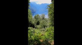 Unique view over the Koenigssee in Bavaria during daytime in summer.