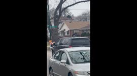 Cat Rides Unnoticed on Top of SUV