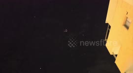 Palestine: Footage of a missile that was reportedly fired from Yemen in the skies over central Palestinian territories