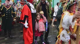 London, UK. 5 January 2025. People gather to celebrate the Twelfth Night, a mix of midwinter seasonal customs and contemporary festivity. The event started at Bankside followed by a procession to Soap Yard in Borough Yard.