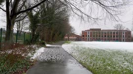 Snow in Bolton, England